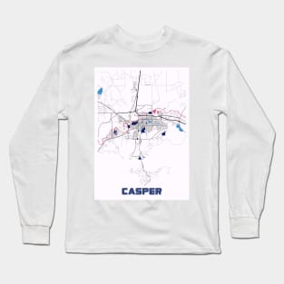 Casper - United States MilkTea City Map Long Sleeve T-Shirt